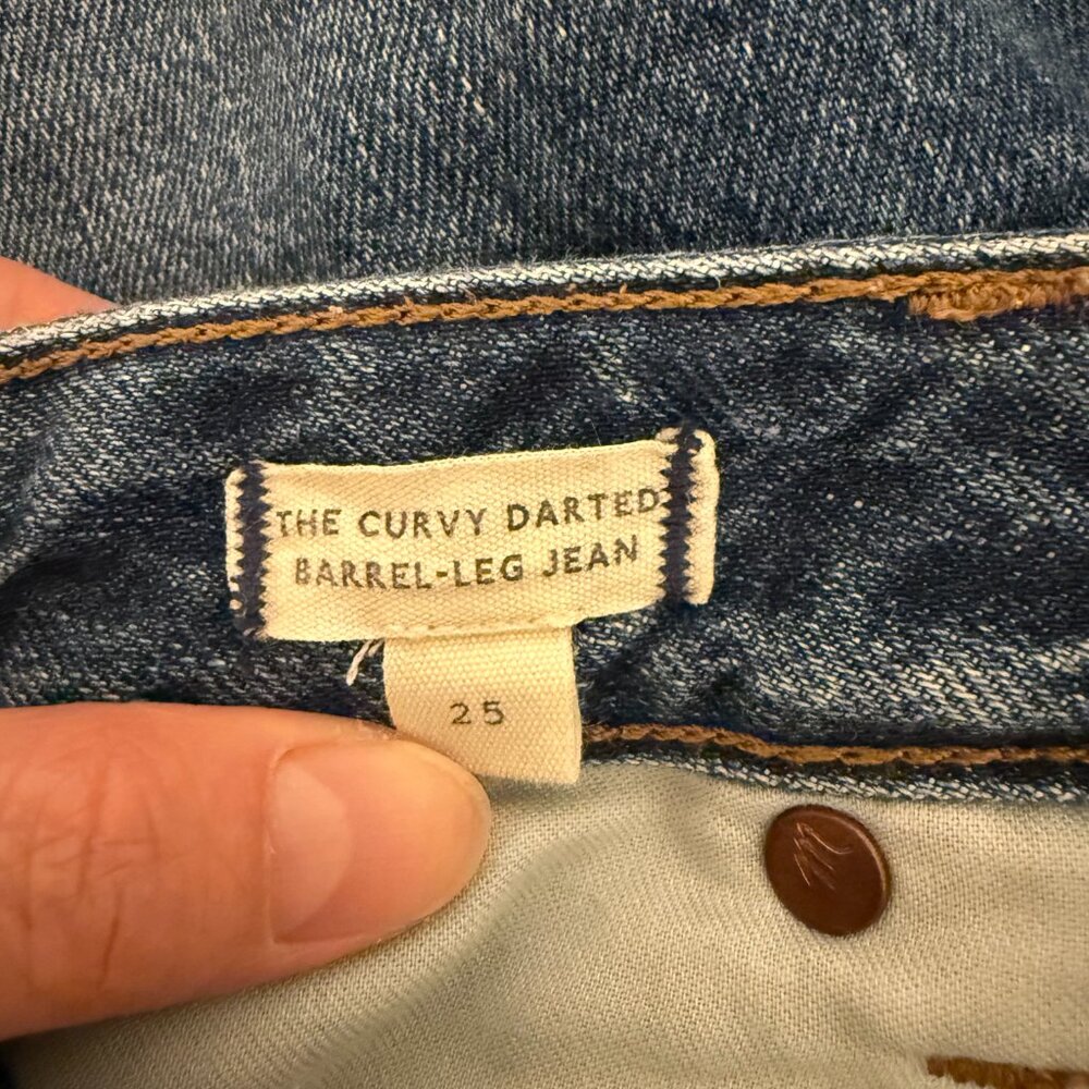 Madewell The Curvy Darted Barrel Leg Jean in Irmo Wash - Picture 8 of 10